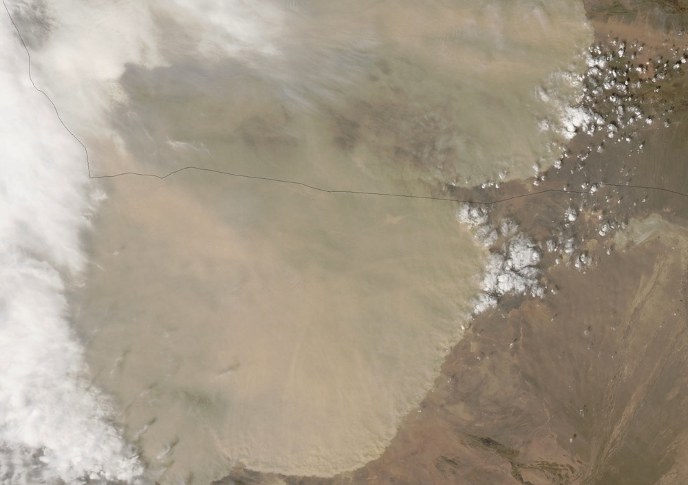 China's 'Great Wall of Dust' Seen From Space
